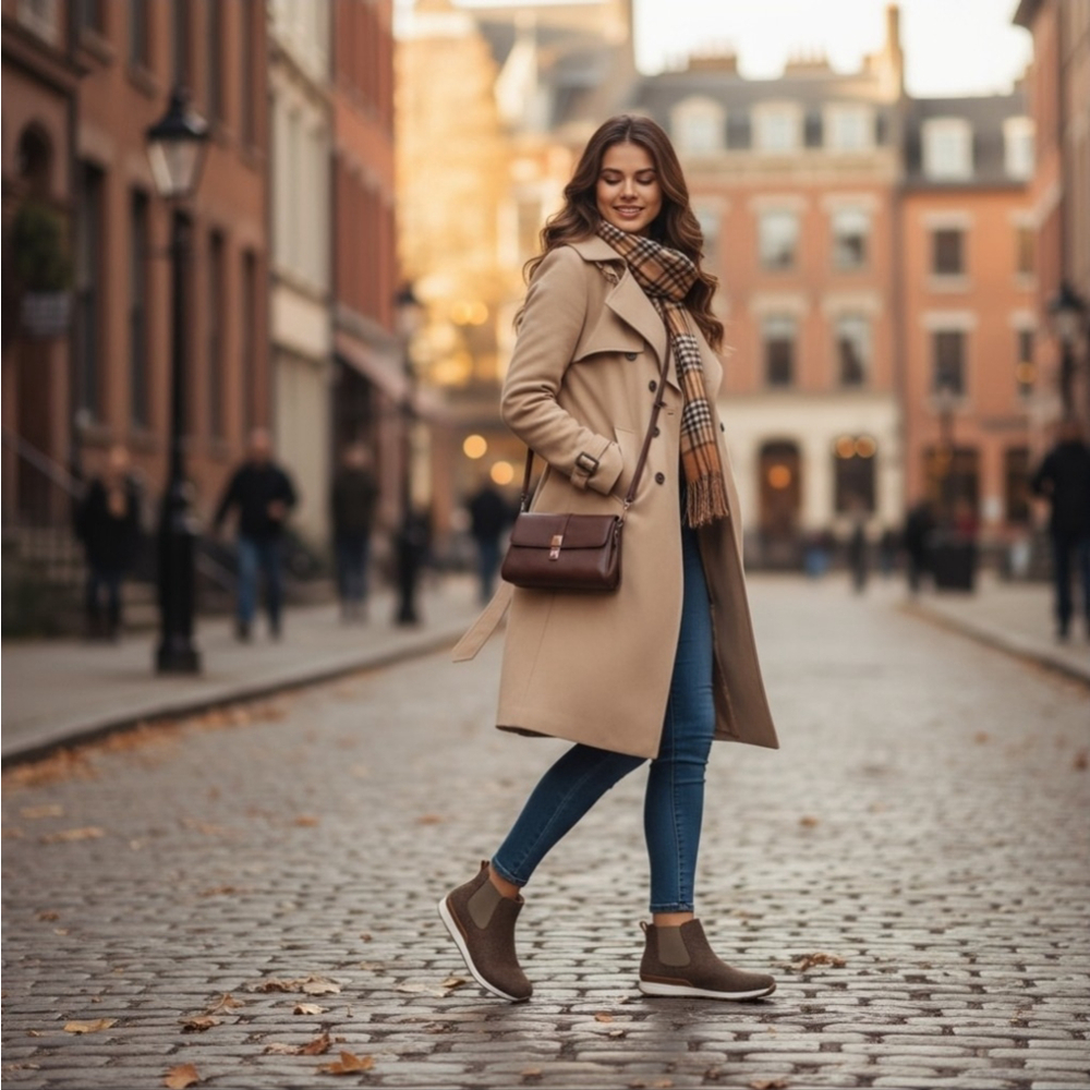 b.o.c Born Women's Chelsea Slip On Sneakers Boots Booties - 8.5 M Brown - Picture 15 of 16